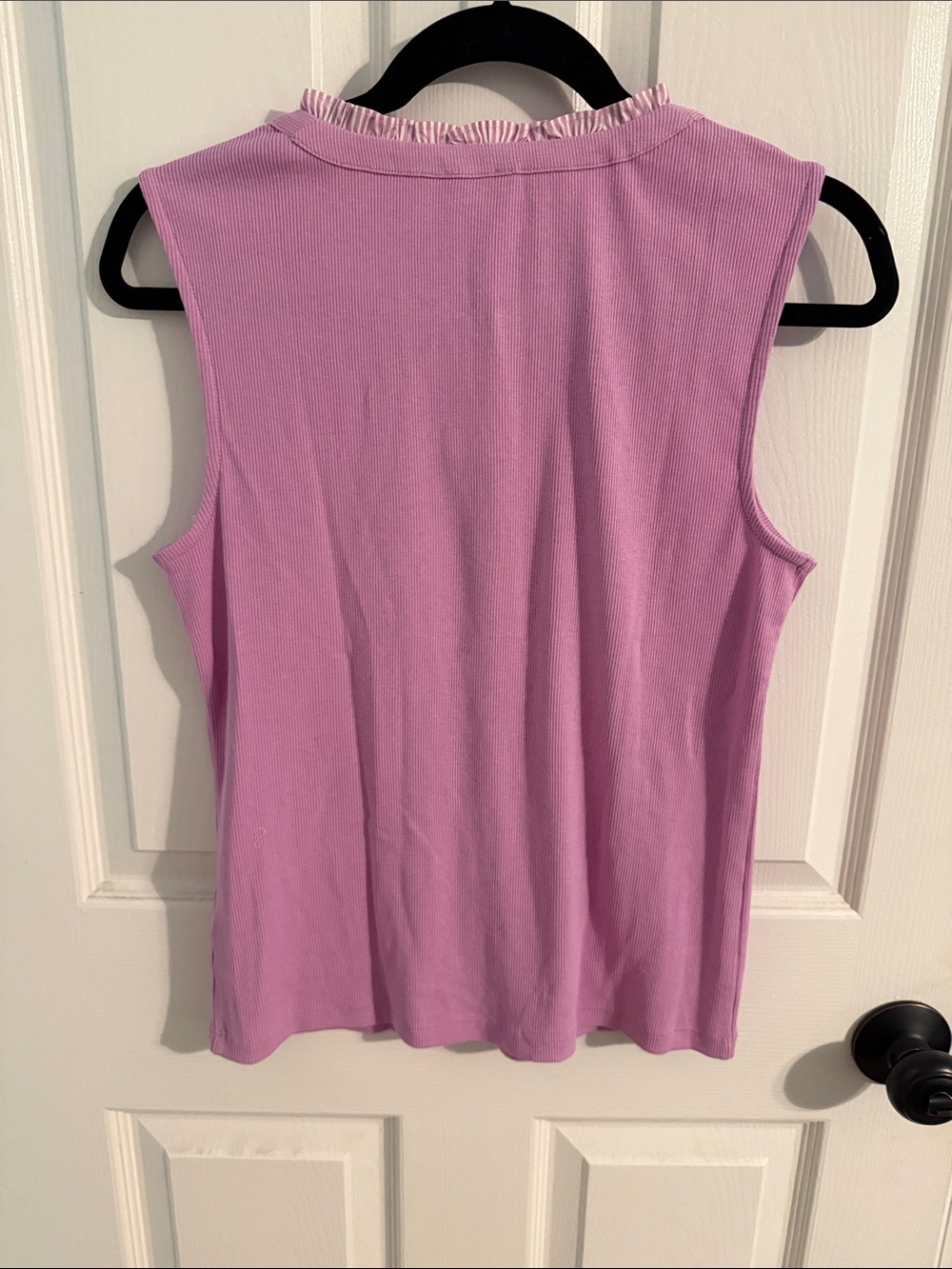 J. Crew Lilac Ruffle Henley Tank - Picture 4 of 4